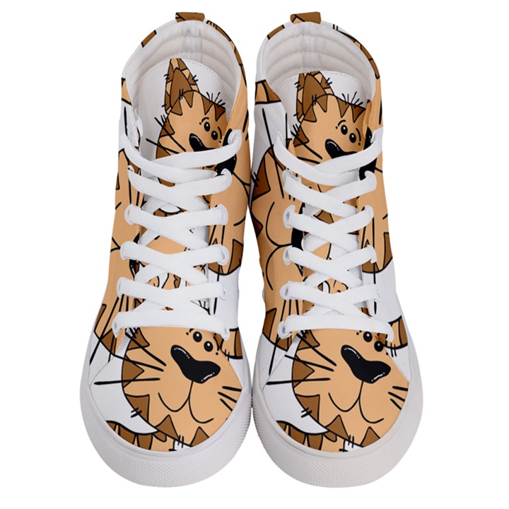 Cats Kittens Animal Cartoon Moving Men s Hi-Top Skate Sneakers