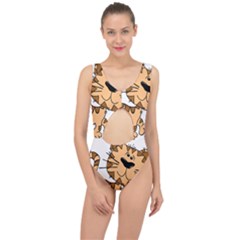 Cats Kittens Animal Cartoon Moving Center Cut Out Swimsuit by Simbadda