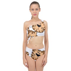 Cats Kittens Animal Cartoon Moving Spliced Up Two Piece Swimsuit