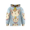 Cat Cloud Heart Texture Kitten Kids  Pullover Hoodie View1