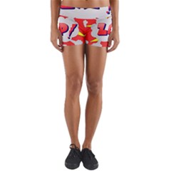 Comic Bubble Popart Cartoon Action Yoga Shorts