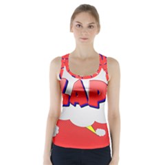 Comic Bubble Popart Cartoon Action Racer Back Sports Top by Simbadda