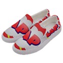 Comic Bubble Popart Cartoon Action Men s Canvas Slip Ons View2