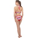 Comic Bubble Popart Cartoon Action Halter Side Cut Swimsuit View2