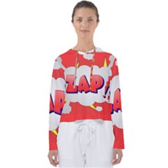 Comic Bubble Popart Cartoon Action Women s Slouchy Sweat