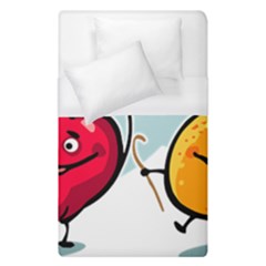 Dancing Fruit Apple Organic Fruit Duvet Cover (single Size) by Simbadda