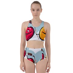 Dancing Fruit Apple Organic Fruit Racer Back Bikini Set by Simbadda