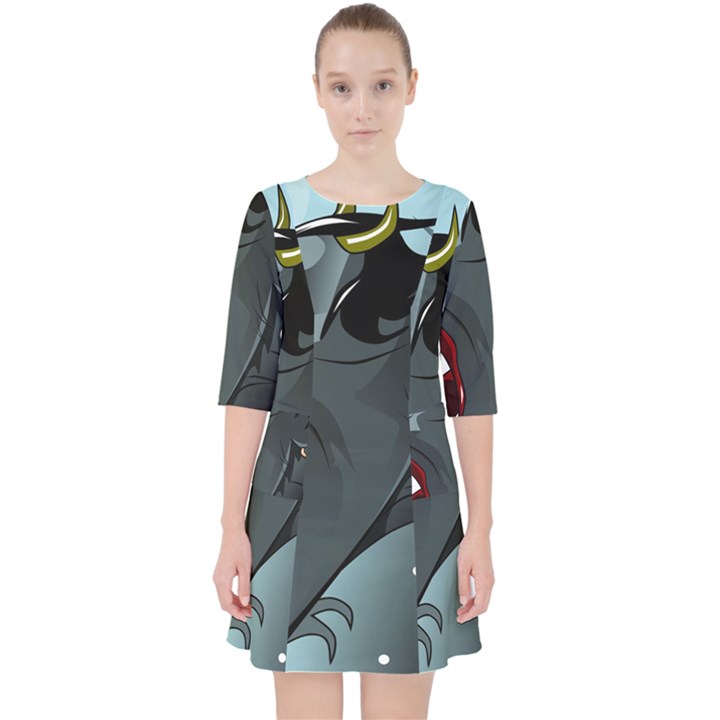 Demon Devil Evil Monster Alien Pocket Dress