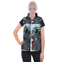 Demon Devil Evil Monster Alien Women s Button Up Vest by Simbadda