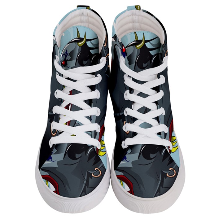 Demon Devil Evil Monster Alien Men s Hi-Top Skate Sneakers