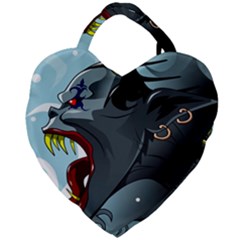 Demon Devil Evil Monster Alien Giant Heart Shaped Tote