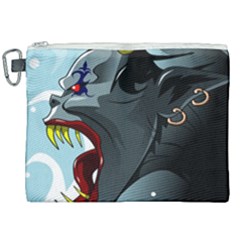 Demon Devil Evil Monster Alien Canvas Cosmetic Bag (xxl) by Simbadda