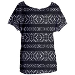 Futuristic Geometric Stripes Pattern Women s Oversized Tee by dflcprints