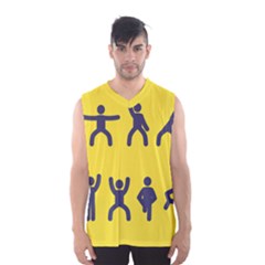 Gymnast Stick Man Man Stick Men s Basketball Tank Top by Simbadda