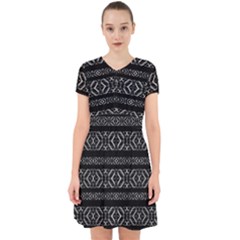 Futuristic Geometric Stripes Pattern Adorable In Chiffon Dress by dflcprints