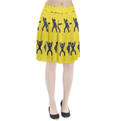 Gymnast Stick Man Man Stick Pleated Skirt by Simbadda