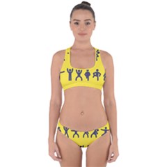 Gymnast Stick Man Man Stick Cross Back Hipster Bikini Set by Simbadda