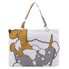 Dog Bath Grooming Zipper Medium Tote Bag by Simbadda