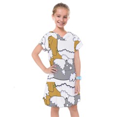 Dog Bath Grooming Kids  Drop Waist Dress by Simbadda