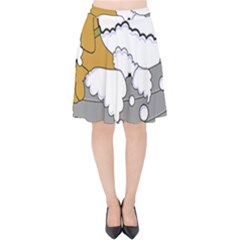 Dog Bath Grooming Velvet High Waist Skirt by Simbadda