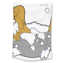 Dog Bath Grooming Large Tapestry by Simbadda