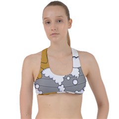 Dog Bath Grooming Criss Cross Racerback Sports Bra by Simbadda