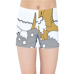 Dog Bath Grooming Kids Sports Shorts by Simbadda