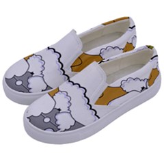 Dog Bath Grooming Kids  Canvas Slip Ons by Simbadda