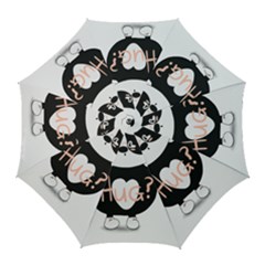 Panda Hug Sorry Cute Cute Bear Golf Umbrellas by Simbadda