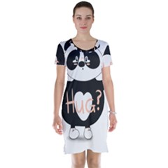 Panda Hug Sorry Cute Cute Bear Short Sleeve Nightdress by Simbadda