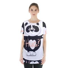 Panda Hug Sorry Cute Cute Bear Skirt Hem Sports Top by Simbadda