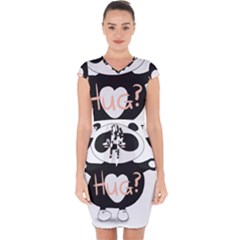 Panda Hug Sorry Cute Cute Bear Capsleeve Drawstring Dress  by Simbadda