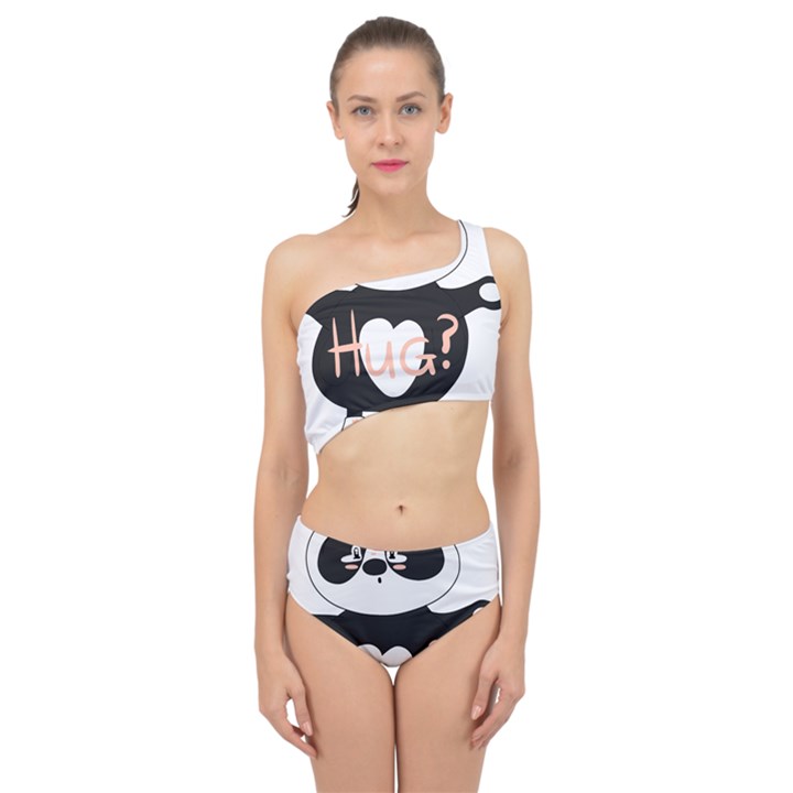 Panda Hug Sorry Cute Cute Bear Spliced Up Two Piece Swimsuit