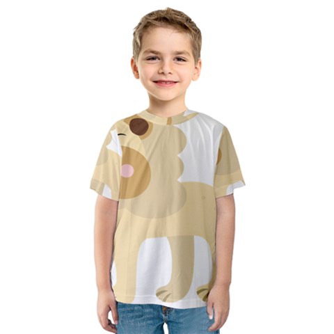 Lion Cute Sketch Funny Kids  Sport Mesh Tee by Simbadda