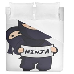 Ninja Baby Parent Cartoon Japan Duvet Cover (queen Size) by Simbadda