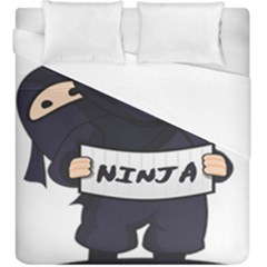 Ninja Baby Parent Cartoon Japan Duvet Cover (king Size) by Simbadda