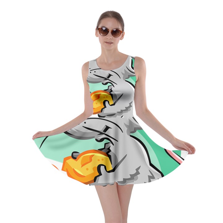 Mouse Cheese Tail Rat Hole Skater Dress