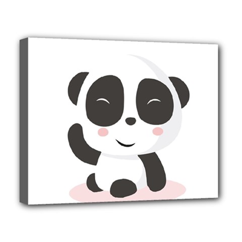 Panda Bear Funny Cute Deluxe Canvas 20  X 16   by Simbadda