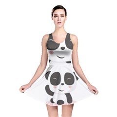 Panda Bear Funny Cute Reversible Skater Dress by Simbadda