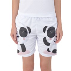 Panda Bear Funny Cute Women s Basketball Shorts by Simbadda