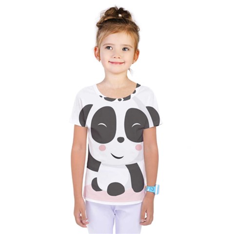 Panda Bear Funny Cute Kids  One Piece Tee by Simbadda