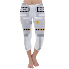 Robot Technology Robotic Animation Capri Winter Leggings  by Simbadda