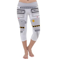 Robot Technology Robotic Animation Capri Yoga Leggings by Simbadda