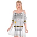 Robot Technology Robotic Animation Cutout Spaghetti Strap Chiffon Dress View1