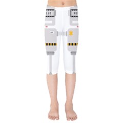 Robot Technology Robotic Animation Kids  Capri Leggings  by Simbadda