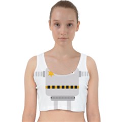 Robot Technology Robotic Animation Velvet Racer Back Crop Top