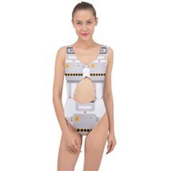 Robot Technology Robotic Animation Center Cut Out Swimsuit