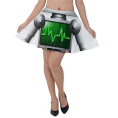 Robot Velvet Skater Skirt