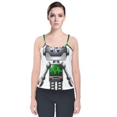 Robot Velvet Spaghetti Strap Top