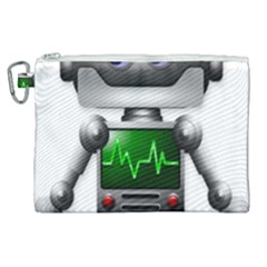 Robot Canvas Cosmetic Bag (xl) by Simbadda